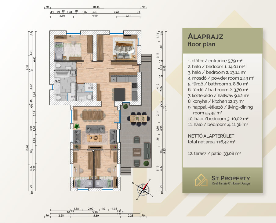 ST-Property térrendezés kádár kocka bővítés